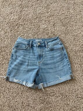 SONOMA Light Blue Distressed Rolled-Hem Denim Shorts